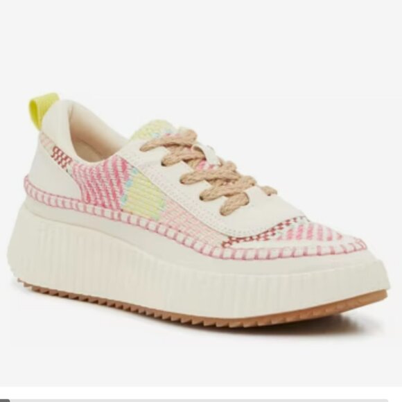 Dolce Vita Women's Pink Woven Denae Fashion Sneakers, Size 9‎ - Picture 1 of 8